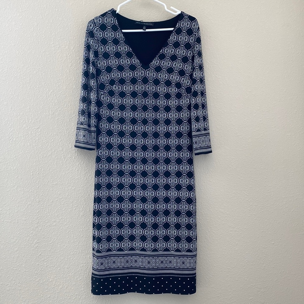 White House Black Market Lined Midi Dress Size: Small